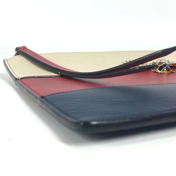 GUCCI 476077 BEE Bee Border Pearl Rhinestone Bag Pouch Clutch bag - Picture 6 of 16